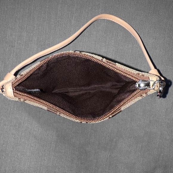 Tan Coach Wristlet in Signature Canvas - Picture 3 of 6